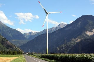 L'éolienne Cime de l'Est, à Collonges